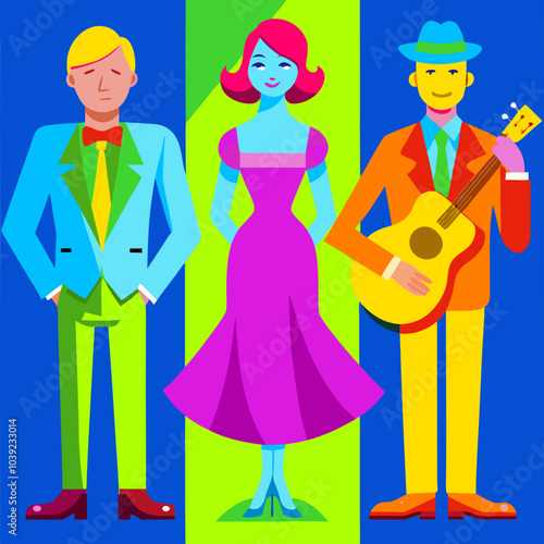 Portrait of a rock band