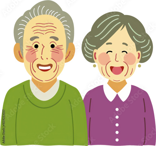 Smiling senior couple