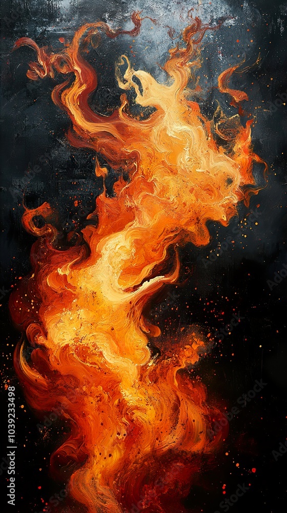 Abstract Fire Painting: A Study in Passion and Energy Abstract Fire Painting: A Study in Passion and Energy
