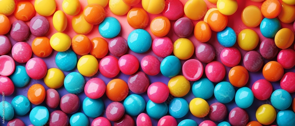 Fototapeta premium Colorful Polka Dot Candy Background Image