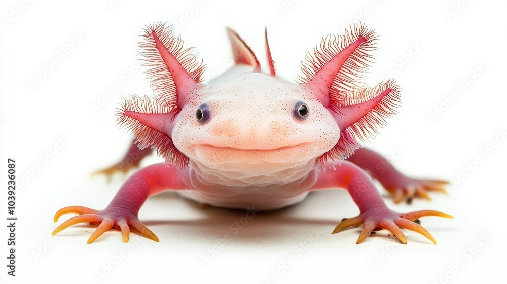 Fototapeta premium Smiling axolotl closeup