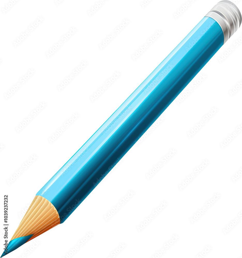 Blue pencil on black background Blue pencil on black background