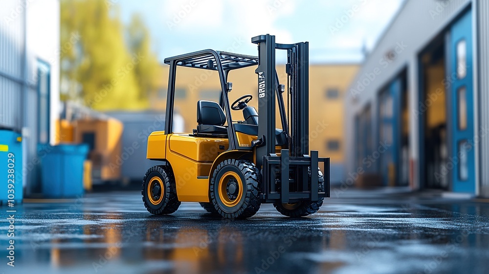 Yellow Forklift Yellow Forklift