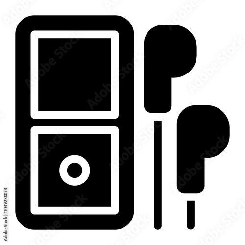 music player glyph icon