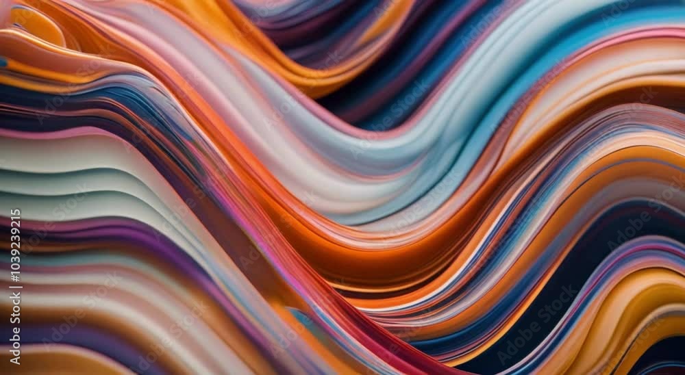 Abstract Liquid Waves with Layered Color Transitions Abstract Liquid Waves with Layered Color Transitions