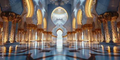 Mosque interior architecture version 68 
