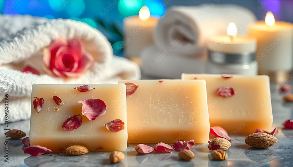 spa still life, handmade soap, bar of soap spa still life, handmade soap, bar of soap