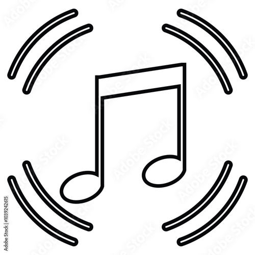 Music icons vector sing. Musical key signs. Vector illustration of musical notes on white background. eps 10.