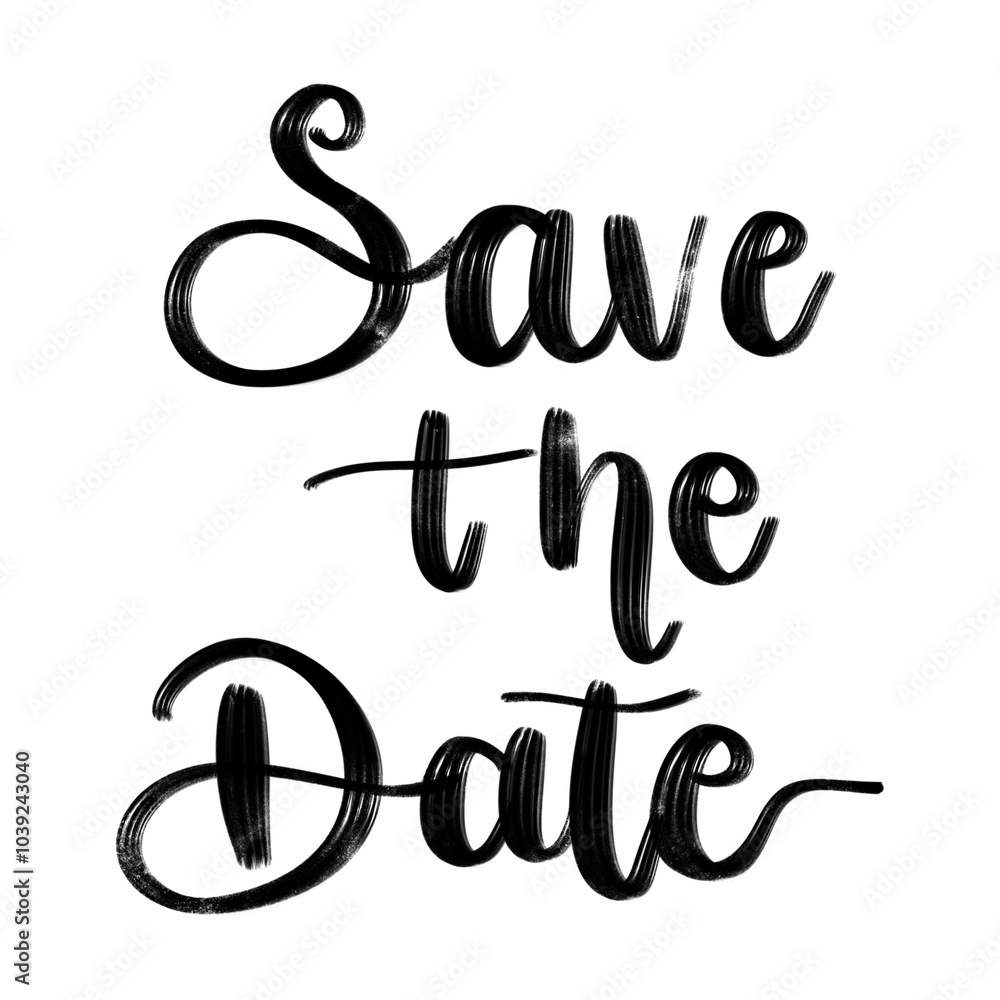 Save the date lettering
