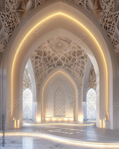 Mosque interior architecture version 41  