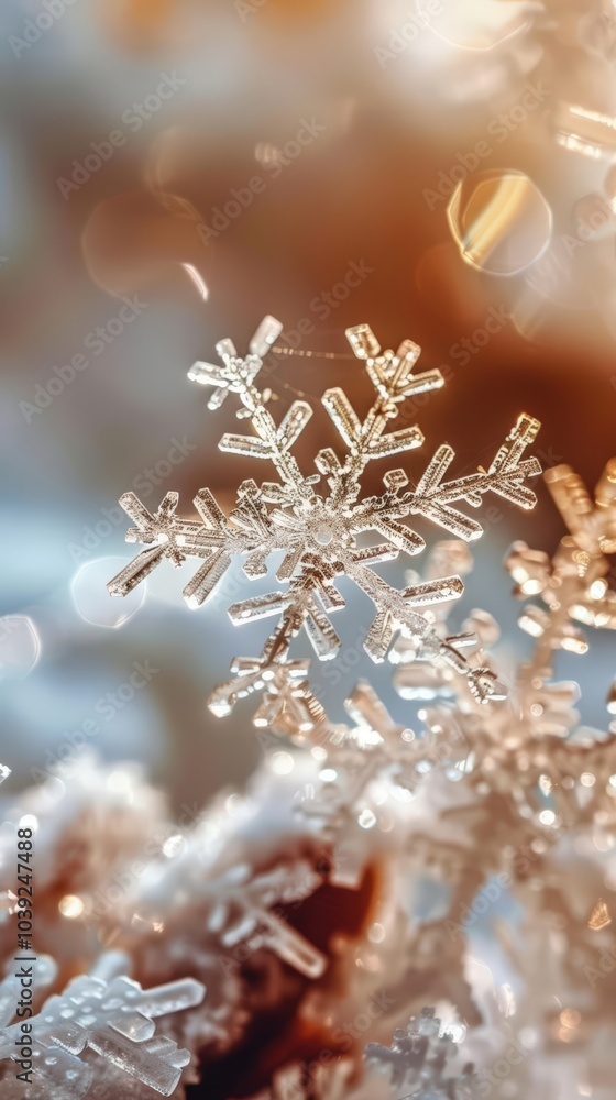 Snowflakes melting on warm skin, macro shot Snowflakes melting on warm skin, macro shot