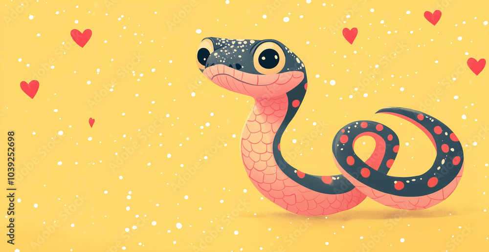 A cute cartoon snake A cute cartoon snake