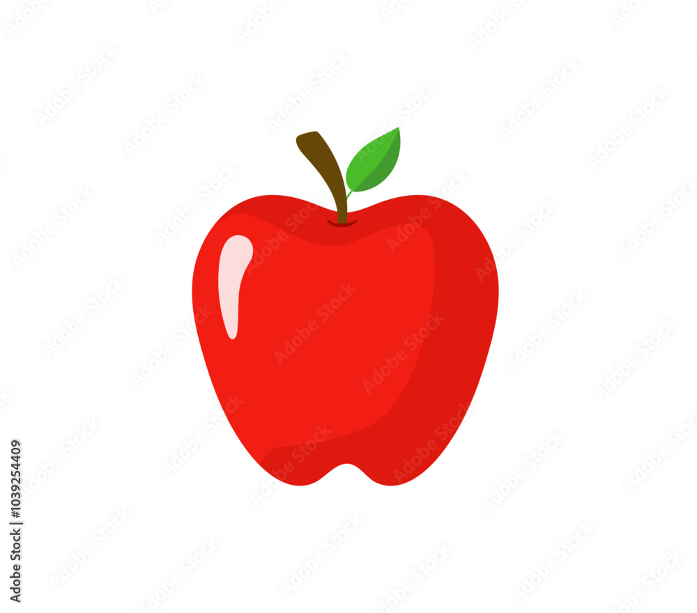 Apple on white background. Red apple icon. Apple fruit for healthy. Vector illustration Apple on white background. Red apple icon. Apple fruit for healthy. Vector illustration