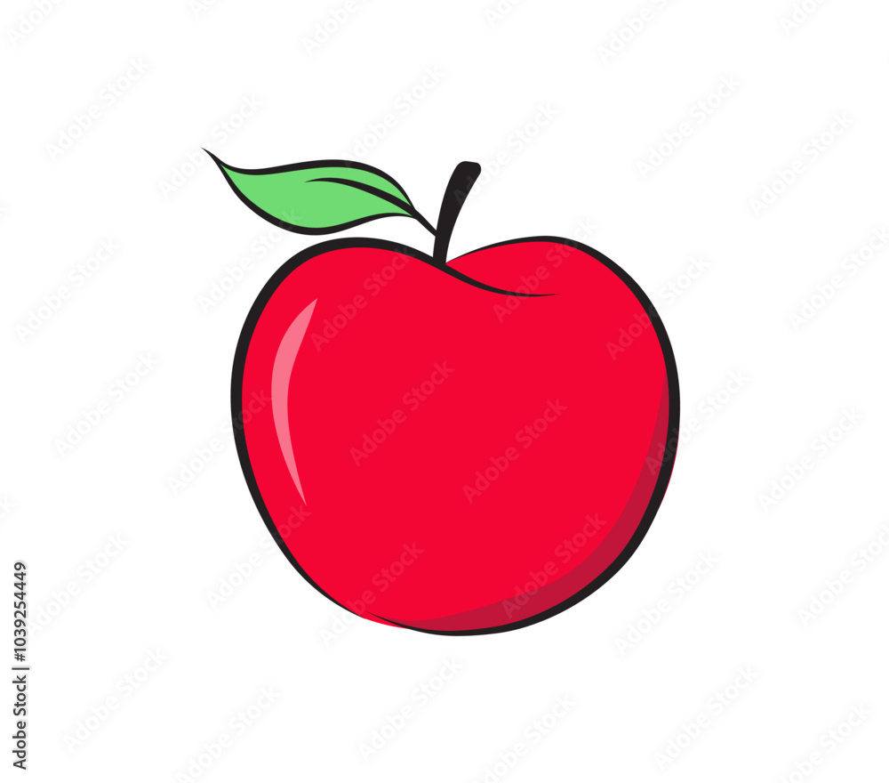 Apple on white background. Red apple icon. Apple fruit for healthy. Vector illustration Apple on white background. Red apple icon. Apple fruit for healthy. Vector illustration