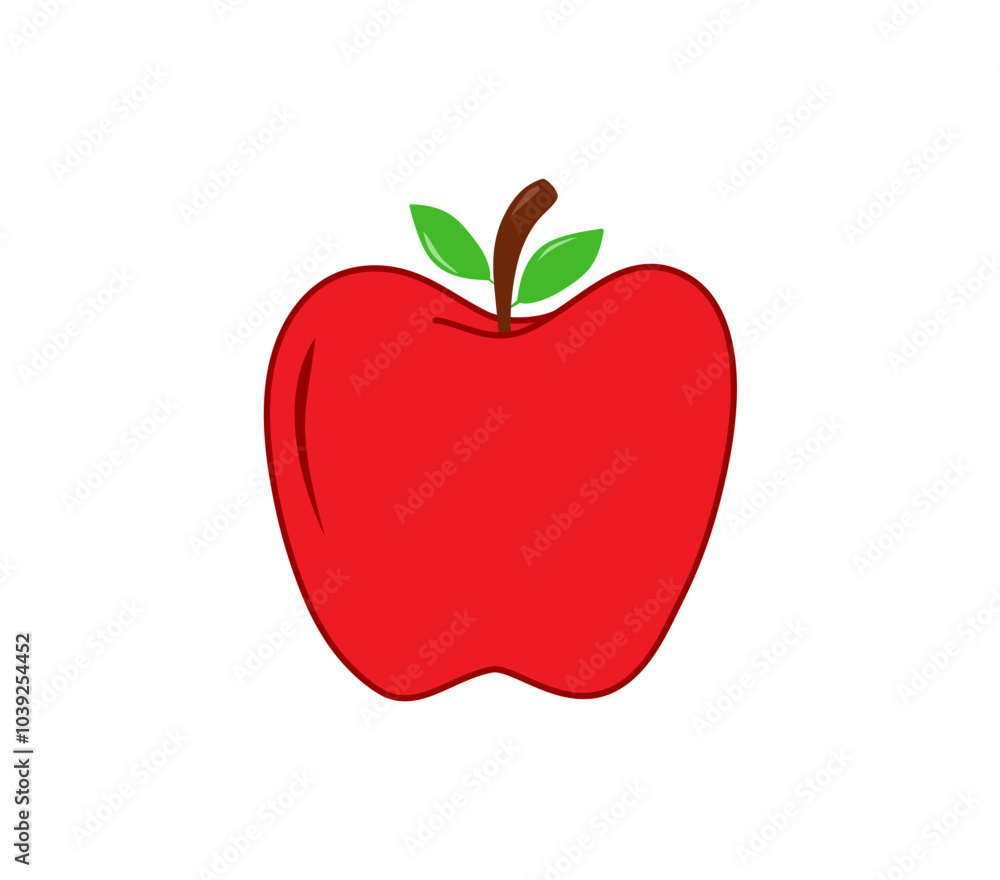 Apple on white background. Red apple icon. Apple fruit for healthy. Vector illustration Apple on white background. Red apple icon. Apple fruit for healthy. Vector illustration