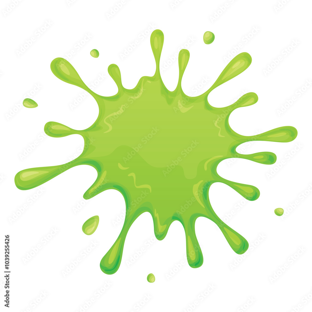 A vibrant cartoon green slime splash isolated on a clean white background, perfect for creative designs and playful projects A vibrant cartoon green slime splash isolated on a clean white background, perfect for creative designs and playful projects