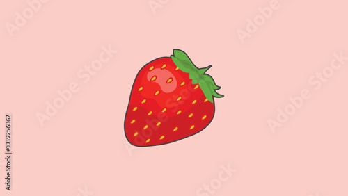 vector illustration of strawberries on a blue background