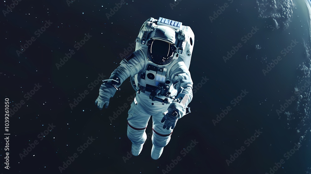 digital technology astronaut in space poster background digital technology astronaut in space poster background