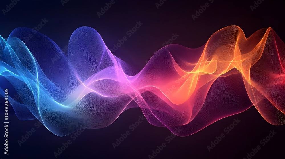 Captivating Waves of Colorful Abstract Sound and Digital Energy Flows Captivating Waves of Colorful Abstract Sound and Digital Energy Flows