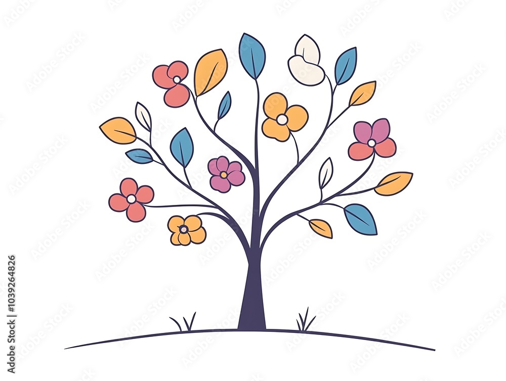 An illustration - Visualize a tree with leaves representing different religions, symbolizing growth and diversity An illustration - Visualize a tree with leaves representing different religions, symbolizing growth and diversity