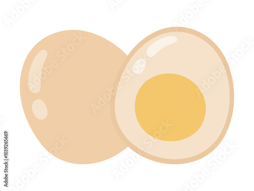 おでんの具の卵のベクターイラスト