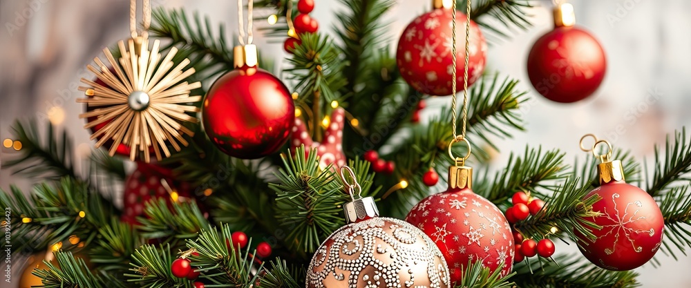 Fototapeta premium Christmas tree decorations