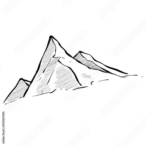 mountain handdrawn illustration