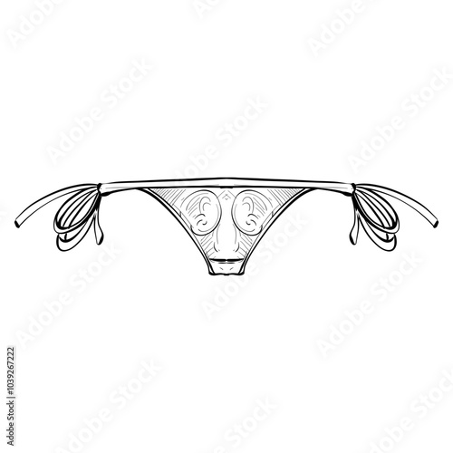 women's underwear handdrawn illustration