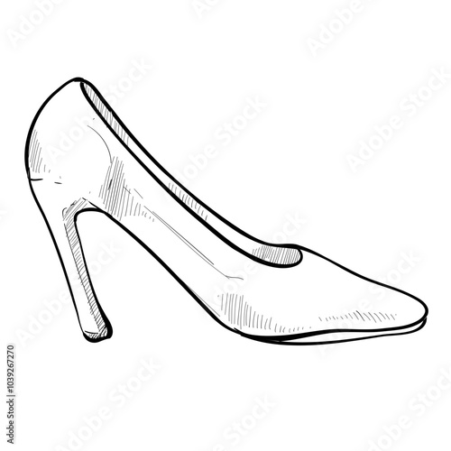 high heels handdrawn illustration