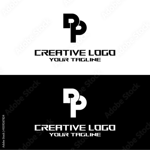 creative letter logo dp desain vektors