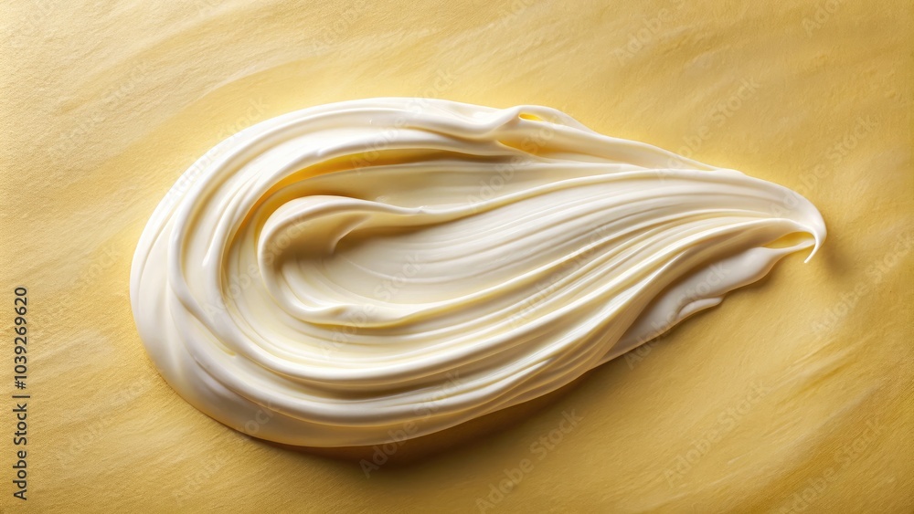 Long Exposure of White Cream Smudge on Vanilla Yellow Beige Background for Textured Aesthetic Appeal in Modern Design Projects Long Exposure of White Cream Smudge on Vanilla Yellow Beige Background for Textured Aesthetic Appeal in Modern Design Projects