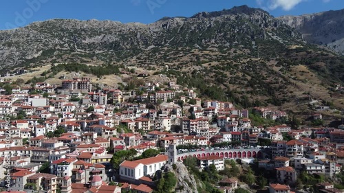 Wallpaper Mural Aerial approach to the greek town of Aranchova, in the vicinity of Delphos. Ski resort. Torontodigital.ca