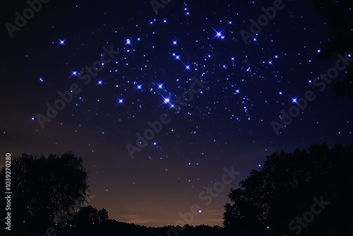 starry night sky , low light , constellation 