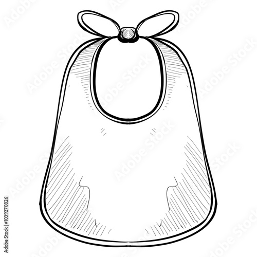 baby bib handdrawn illustration