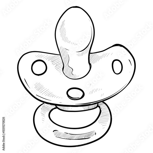 baby pacifier handdrawn illustration