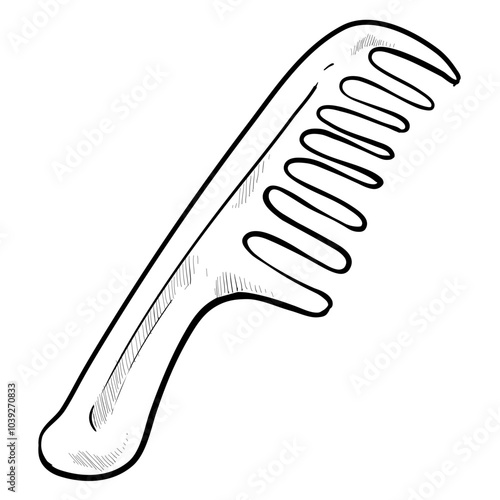 baby hair comb handdrawn illustration