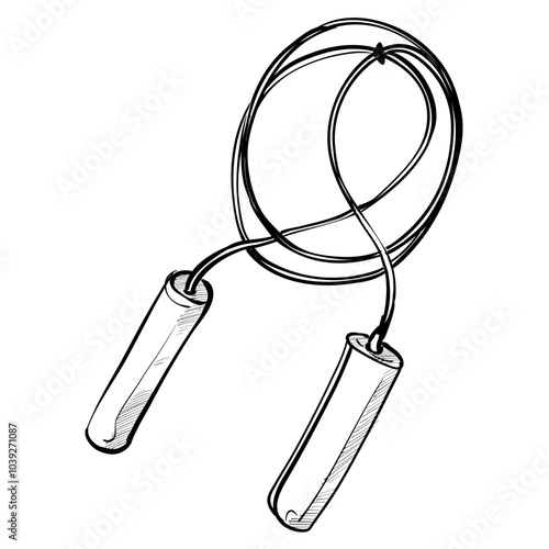jumping rope handdrawn illustration
