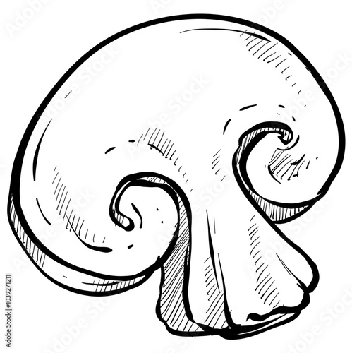 mushroom handdrawn illustration