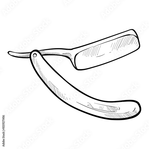 blade razor handdrawn illustration
