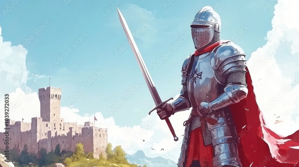 Fototapeta premium Knight in Shining Armor