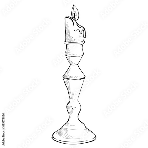 candle handdrawn illustration