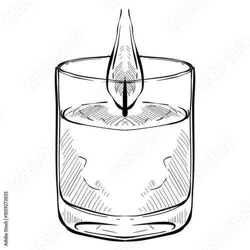 candle handdrawn illustration