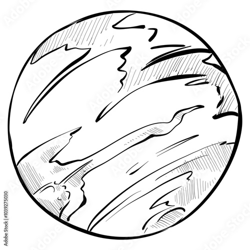 planet handdrawn illustration