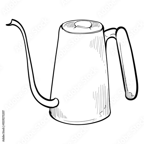 coffee pot handdrawn illustration