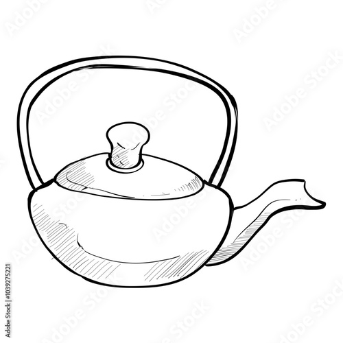 coffee pot handdrawn illustration
