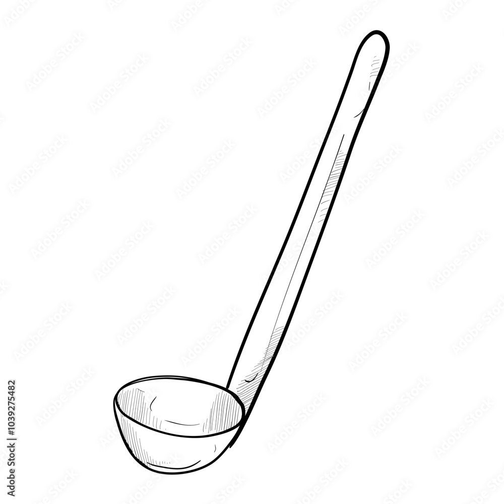ladle handdrawn illustration ladle handdrawn illustration