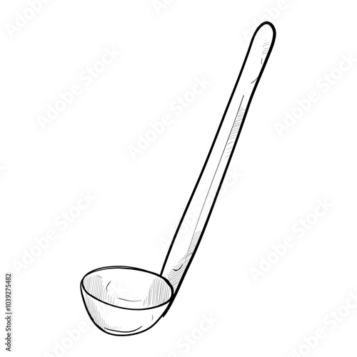 ladle handdrawn illustration