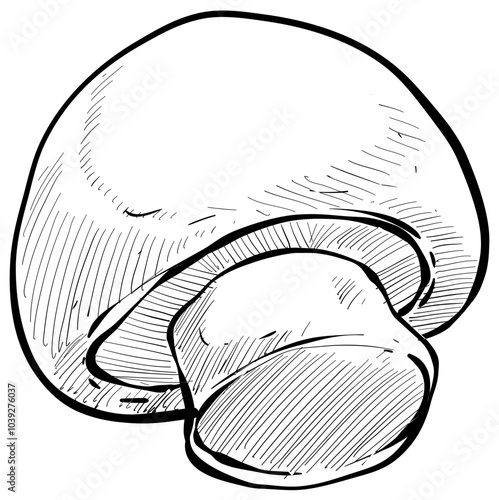 mushroom handdrawn illustration