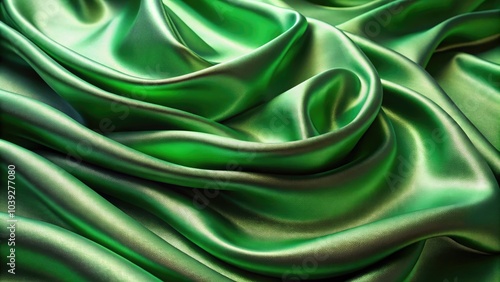 Wallpaper Mural Smooth Green Satinlike Waves with Ripple Effect for Tranquil Nature Scenes, Serenity, and Relaxation | Ideal for Backgrounds and Textures in Design Projects Torontodigital.ca