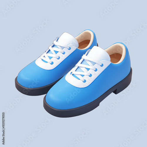 pair of blue shoes isolated background